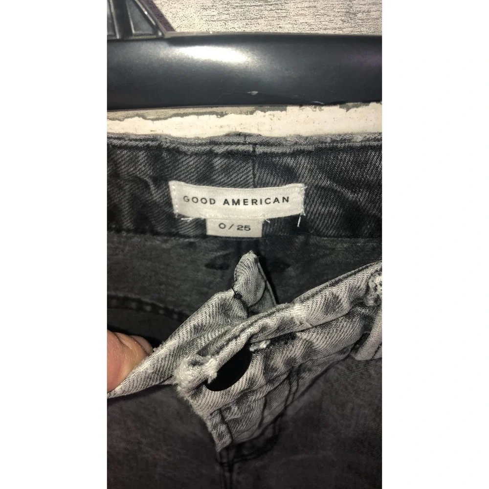 Good American Vintage Two Tone Jean black and gray classic jeans 0/25​​ - Picture 11 of 13